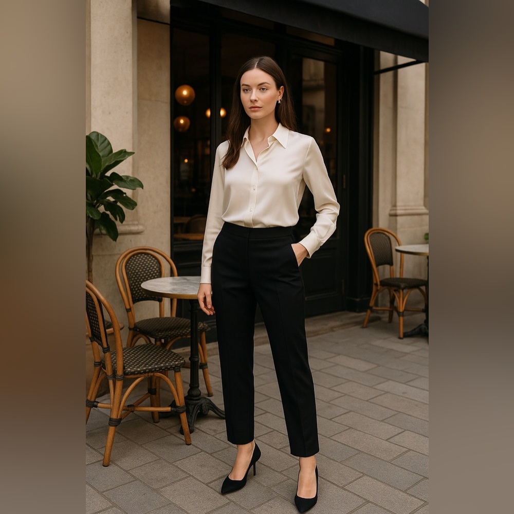 Dara Ford London Custom Tailored Black Trousers  Size 8/10